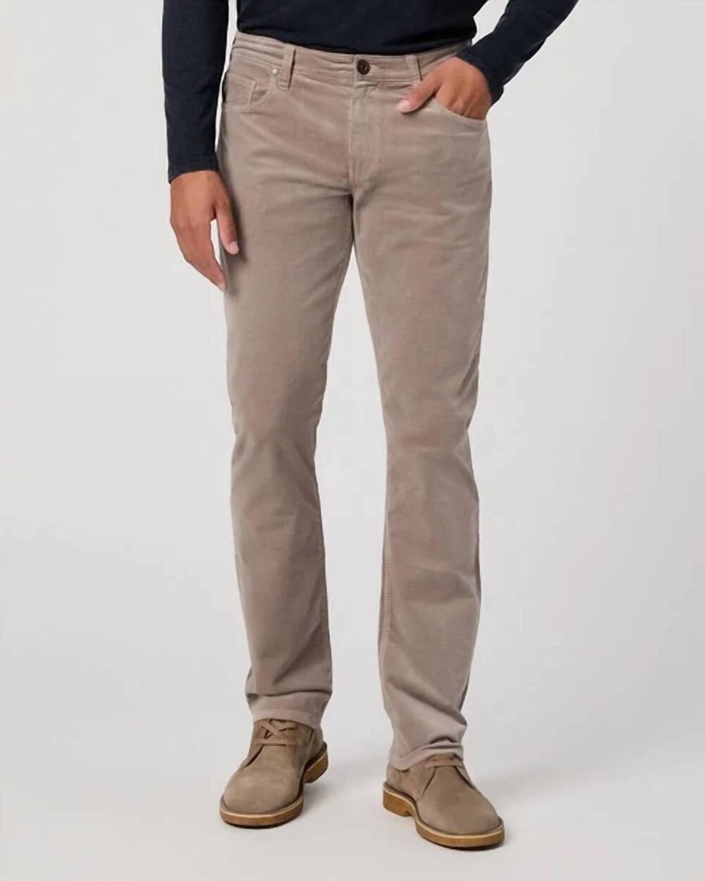 NEW PAIGE men's federal slim straight pant in silver pearl